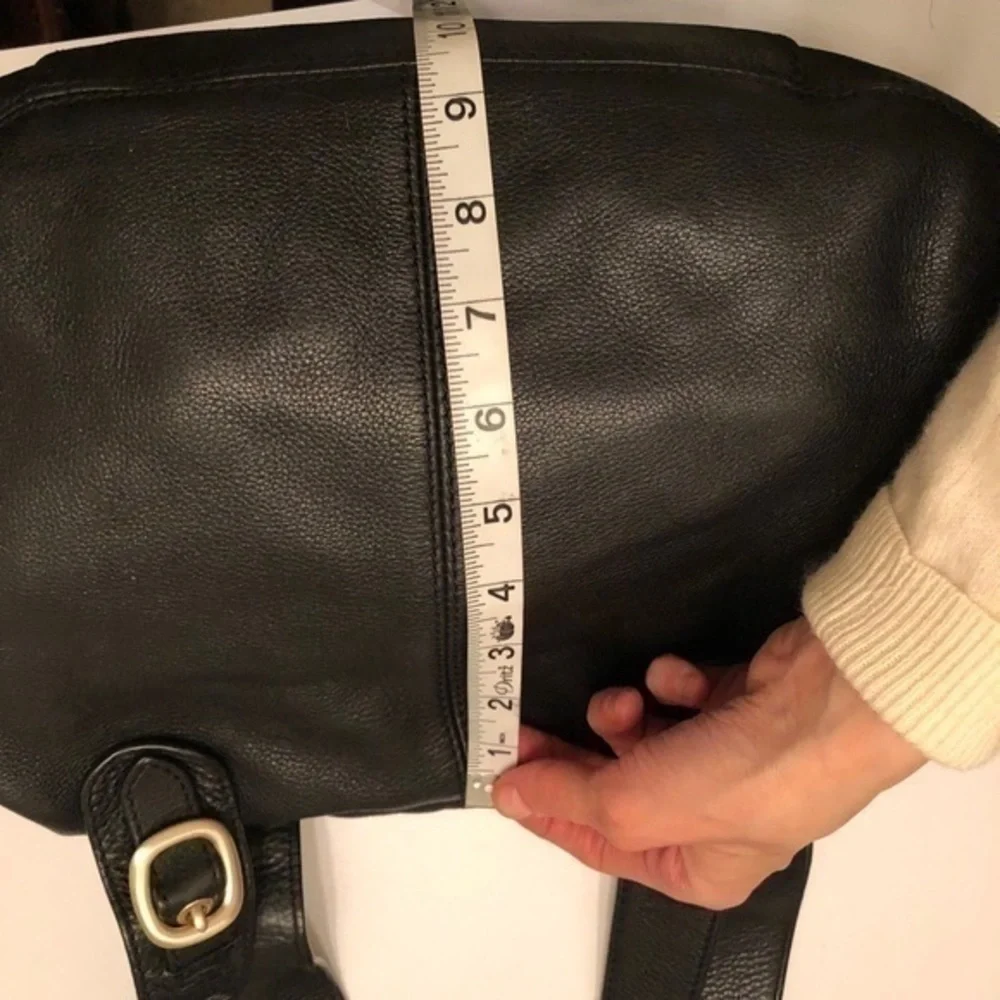 Michael kors black leather slouchy tote bag
